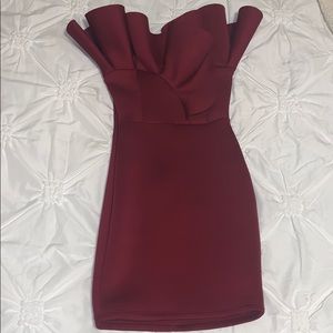 Burgundy formal dress